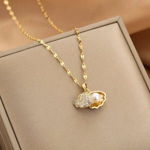 Korean Openable Shell Pearl Necklace