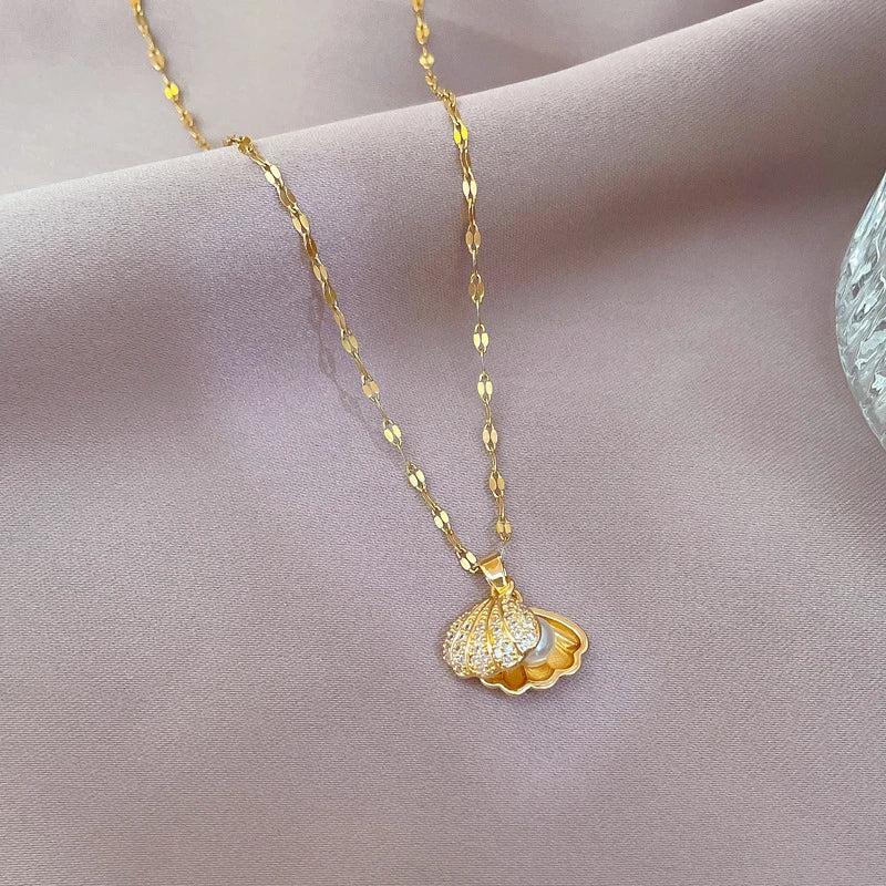 Korean Openable Shell Pearl Necklace